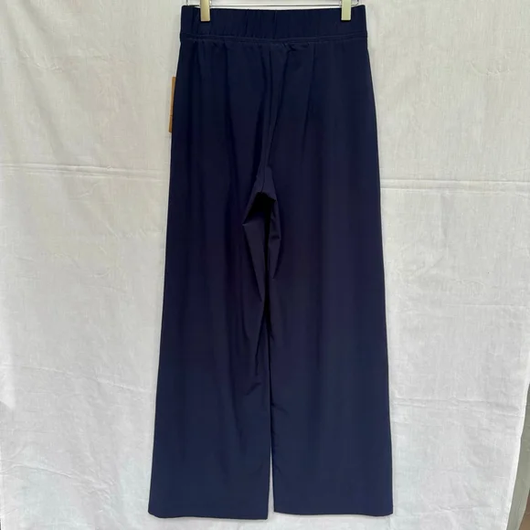 Eddie Bauer Departure High‑Rise Wide Leg Travel Pants NWT Women’s Navy XS - Picture 4 of 11